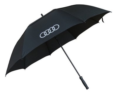 Audi奧迪專用自動雨傘 賓士雨傘 雙層長柄男士商務黑色雨傘超大 超強防風晴雨兩用高爾夫傘 車用自動傘