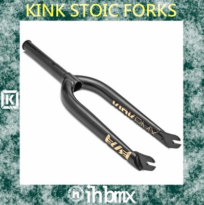 [I.H BMX] KINK STOIC FORKS 前叉鉤爪位移15MM 黑色 特技車 土坡車 自行車