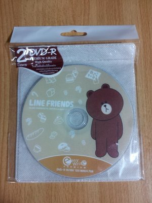泰國 限定 LINE FRIENDS 熊大 DVD-R燒錄片一組2片