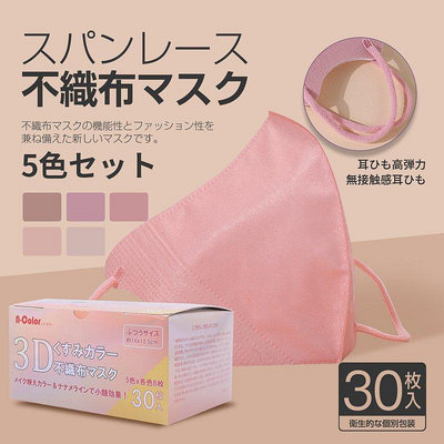 【小寶（保健/護膚）】熱銷 日本N-Color小顏腮紅3D立體口罩獨立包裝美顏輕薄透氣一次性三層