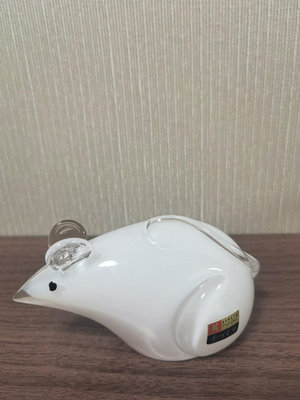 日本回流物品KURATA手工琉璃老鼠擺件一個細節如圖全