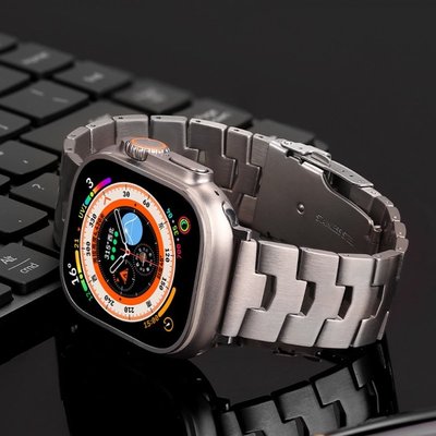 森尼3C-鈦金屬錶帶於 Apple Watch Series Ultra 49mm蘋果手錶45mm 44mm 41mm錶帶-品質保證