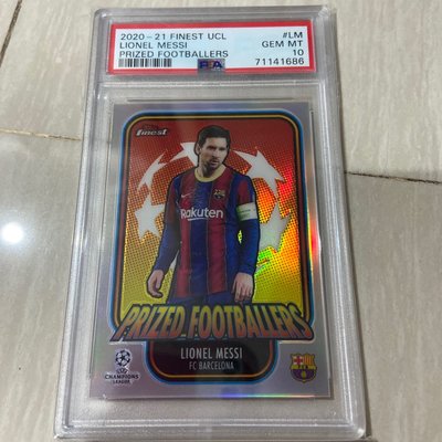 2020 Topps Finest Prized Footballers Lionel Messi  #PF-LM 銀亮 PSA10