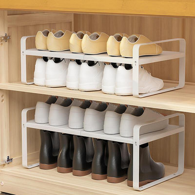 廠家出貨可伸縮鞋架收納神器鞋櫃分層隔板隔層櫃內分層架鞋子收納架置物架