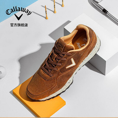 高爾夫鞋Callaway卡拉威高爾夫球鞋男士24新款舒適緩震運動鞋無釘款
