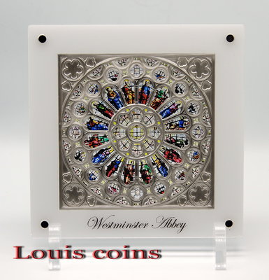【Louis Coins】F111‧Solomon Island‧2021‧所羅門群島‧英國西敏寺玫瑰花窗紀念銀幣