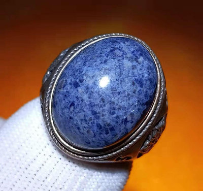 【二手】精品藍莓隕戒指　古玩 收藏 舊貨【瀟湘館】－1031