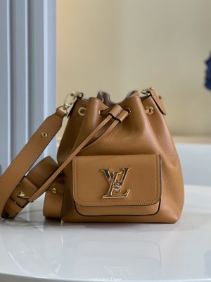 二手Louis Vuitton LV Lockme Bucket水桶包 M57689棕色