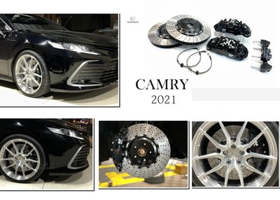 小傑-全新 AP9560卡鉗 大六活塞 全浮動碟 390MM 煞車盤 金屬油管 來令片 轉接座 CAMRY 2021-