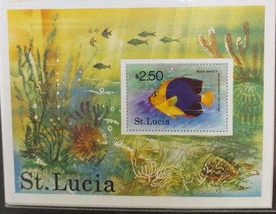 St.Lucia 1978魚小型張。