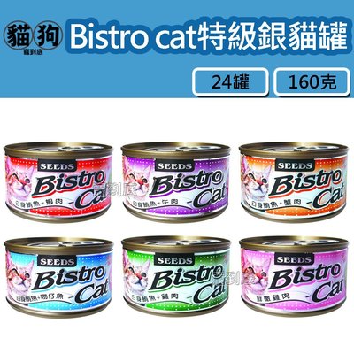 寵到底-【24罐】SEEDS聖萊西Bistro cat特級銀貓健康大罐貓罐160克