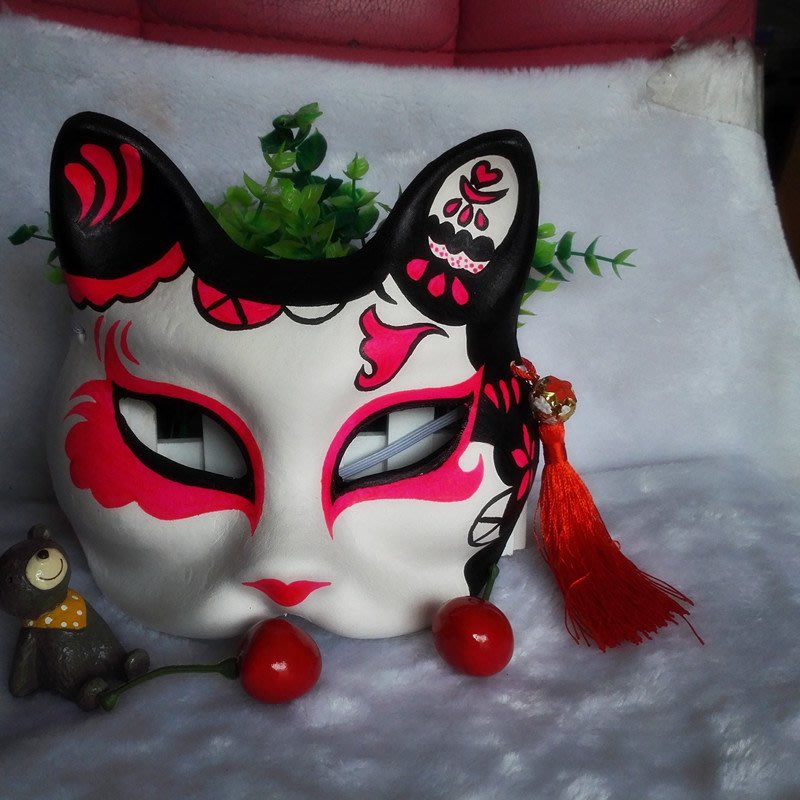 Japanese Red Cat Mask