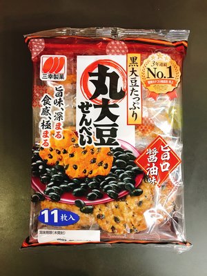 日本餅乾 米果 仙貝 日系零食 三幸製菓 丸大豆黑豆米果