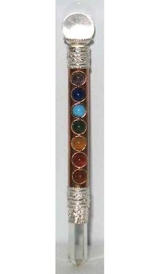 易匯空間 卡牌遊戲進口Copper 7 Chakra Healing Wand銅質七輪療愈權杖（現）YH3283