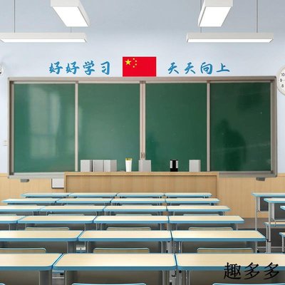 廠熱賣鋁合金左右推拉黑板綠板教室推拉黑板易擦易寫不易反光黑板-趣多多
