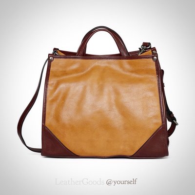 LeatherGoods丨進口頭層植鞣牛皮 義大利傳統工藝 經典復古托利包 手提包 肩背包 公事包