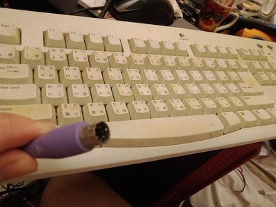 大媽桂二手屋，Logitech 羅技 電腦 鍵盤 Y-SJ17，早期 PS2 接頭，絕版品