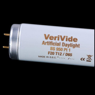 新品VeriVide英式D65對色燈管6500K歐式F20T12D65標準對色燈箱T12燈管