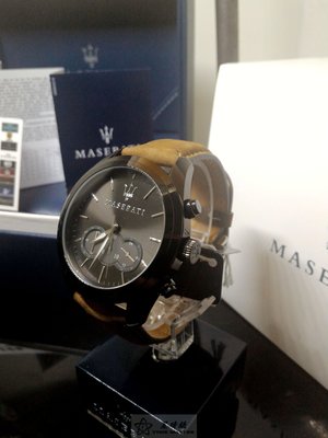 請支持正貨，瑪莎拉蒂手錶MASERATI手錶POLE POSITION款，編號:R8871612005,黑色錶面款
