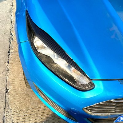 適用福特嘉年華 Fiesta MK6.5 2013-2017前大燈燈眉外飾車貼改裝-請詢價