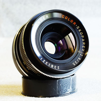【悠悠山河】收藏級 Voigtlander COLOR-SKOPAREX 35mm F2.8 金屬版 福倫達 Rollei QBM