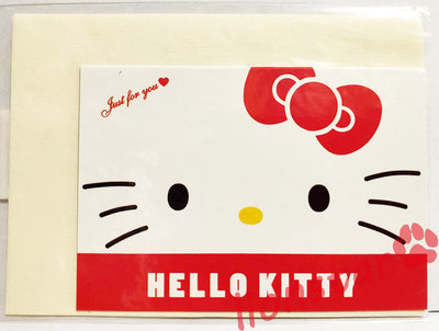 正版 三麗鷗 Hello Kitty 卡片 小卡 生日卡 萬用卡 禮物卡 信紙 信封 祝福卡 留言卡