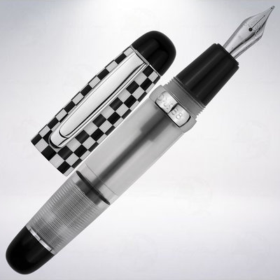 台灣 製筆精基 OPUS 88 Mini Pocket 口袋型正統滴入式鋼筆: 黑白格子