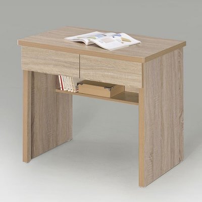 Y435-【免組裝專人送府】生活美學雙抽+空櫃設計電腦桌 書桌 工作桌-橡木色