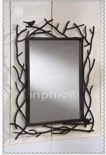 INPHIC-歐式鐵藝家具 鏡框 穿衣鏡 壁掛鏡框 浴室 鐵藝鏡子
