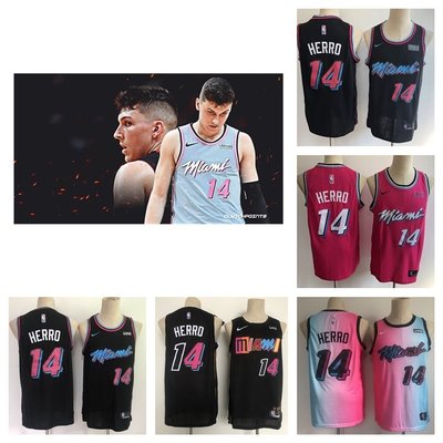 Nba Miami Heat邁阿密熱火隊#14 Tyler Herro泰勒·希羅新款籃球球衣比賽無袖訓練運動服-master衣櫃3