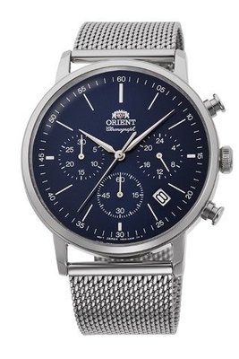 [時間達人]可議 ORIENT 東方錶 Multi-eyes 經典系列 米蘭鋼帶款 藍色 RA-KV0401L 三眼錶