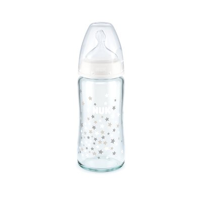 現貨 保溫奶瓶NUK硅膠玻璃奶瓶240ml新生新生兒脹氣正品德國口徑防脹氣