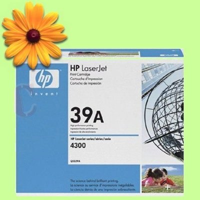 5Cgo 【權宇】HP Q1339A 原廠黑色碳粉匣 (一個) LJ4300 會員扣2%
