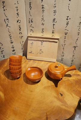 日本 常滑燒巨匠 高用 耕三洋子合作 煎茶器 急須 茶器組合