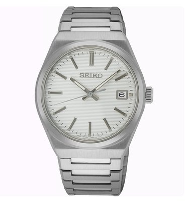 [價錢可商量】SEIKO 精工 CS系列簡約石英手錶(白) (SUR553P1/6N52-00H0S) 39mm