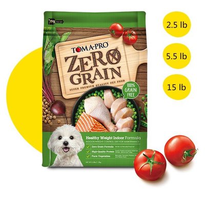優格 TOMA-PRO 天然%零穀配方 室內犬體重管理配方 成犬 狗飼料 5.5LB