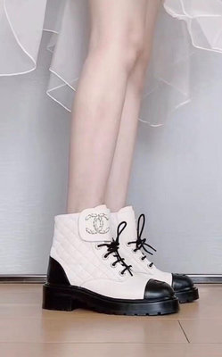 Chanel 秋冬新款菱格鏈條短靴 靴子 軍靴，超級美的超級百搭，三色都好美