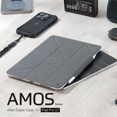 【 ANCASE 】 JTLEGEND 2022 2021 iPad Pro 11 Amos 折疊布紋皮套 磁扣 保護套