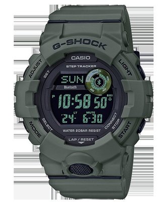 【金台鐘錶】CASIO卡西歐G-SHOCK 藍牙連線功能 (橄欖綠) GBD-800UC-3