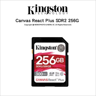 【薪創台中】Kingston Canvas React Plus SDR2 256G V90/U3 讀300/寫260