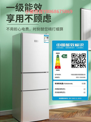 一級能效中型三開門冰箱家用小型出租房雙門冷藏冷凍電冰箱