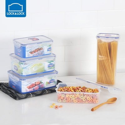 樂扣樂扣 塑料保鮮盒長方形大容量透明食物 冰箱收納 HPL815D組合~特價