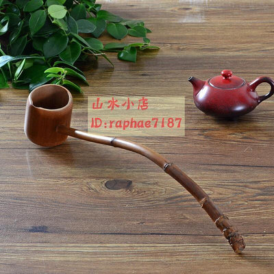 【茶具】茶勺子日式天然竹制水瓢木水勺茶道零配日本抹茶功夫茶具配件分茶