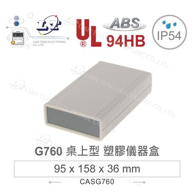 『聯騰．堃喬』Gainta G760 95x158x36mm ABS桌上型 全塑面板 儀器盒 UL94-HB IP54