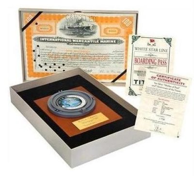斐濟 紀念幣 2012 5oz 鐵達尼號銀幣-海洋之心 原廠原盒
