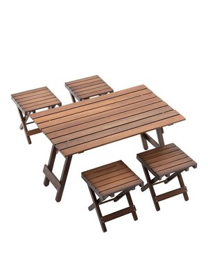 戶外折疊桌椅沙灘公園野營折疊桌露營野餐桌便攜野~特價