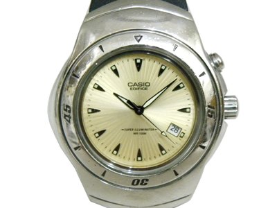 [專業] 石英錶 [CASIO EF-117] 卡西歐 石英錶[金色面+日期]時尚錶
