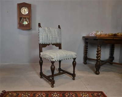 【卡卡頌 歐洲古董】19世紀 法國百年 手工雕刻 獅頭 鉚釘 個性 單椅 書桌椅 骨董椅 ch0896 ✬