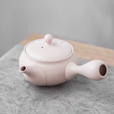 日式櫻花紋家用小容量復古茶具手工單壺常滑燒精緻急須側把茶壺