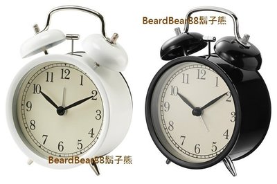 IKEA【2色】鬧鐘時鐘, 雙耳敲打 復古典雅時尚，靜音石英機芯 不會發出滴答聲 DEKAD【鬍子熊】代購